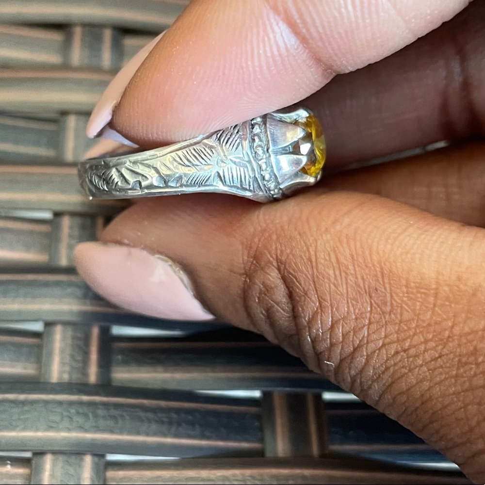 ARTISANAL CITRINE RING -Size 10 - Picture 5 of 10